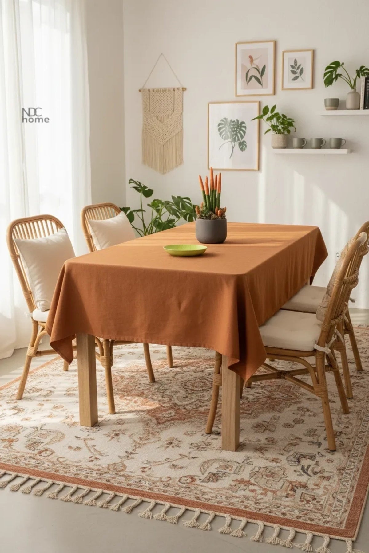 Premium Keten Tarçın (DÜZ) Masa Örtüsü