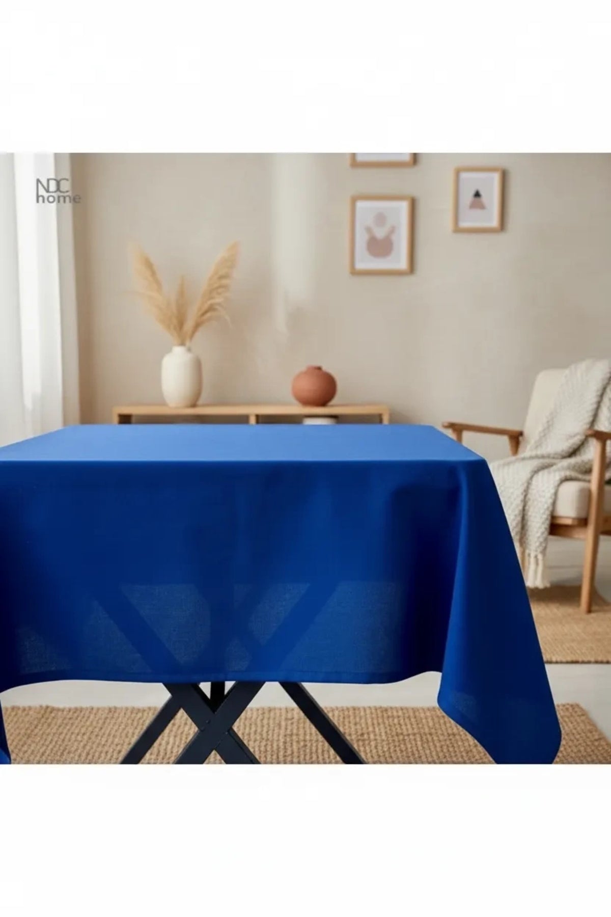 Premium Keten Lacivert (DÜZ) Masa Örtüsü