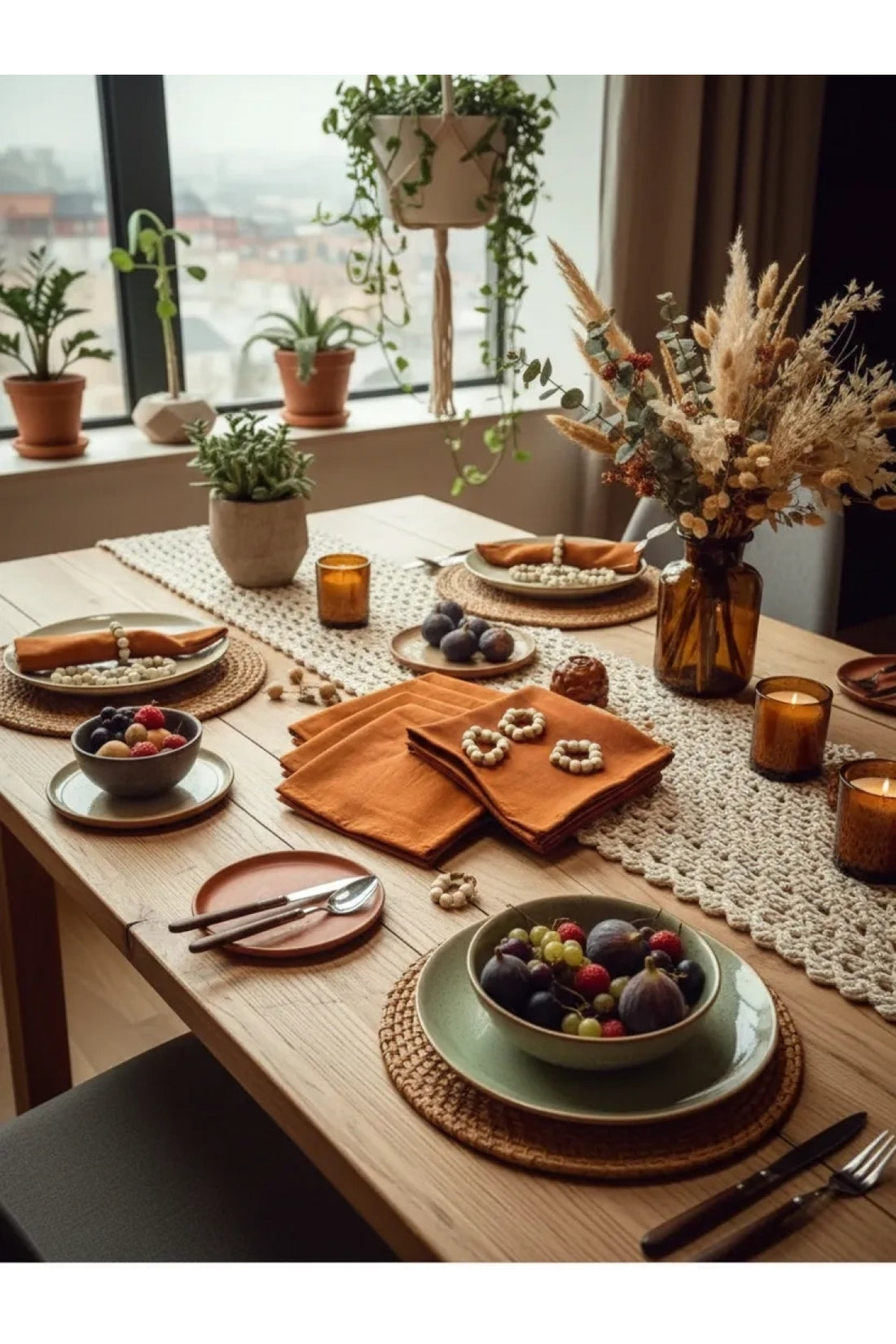 Tarçın Premium Peçete Takımı 6lı (TOKA HEDİYELİ) 40x40