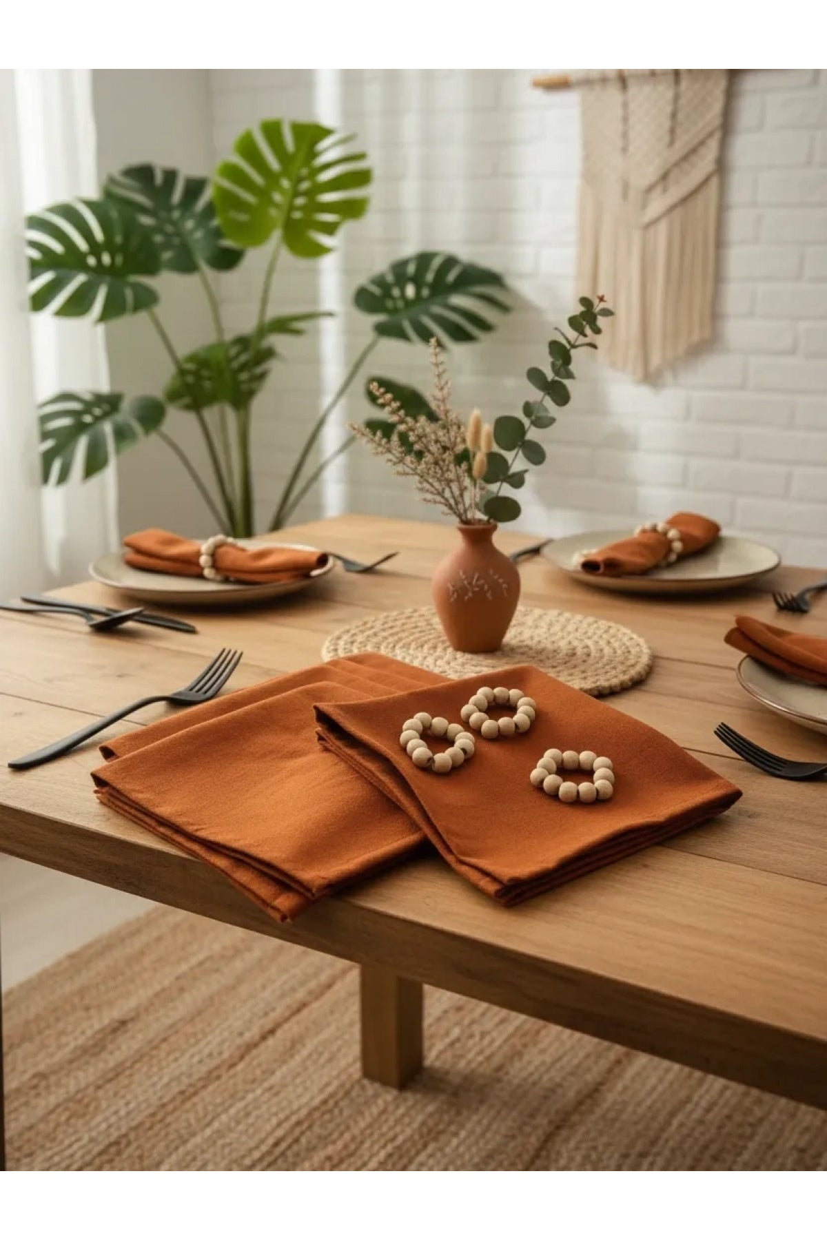 Tarçın Premium Peçete Takımı 6lı (TOKA HEDİYELİ) 40x40