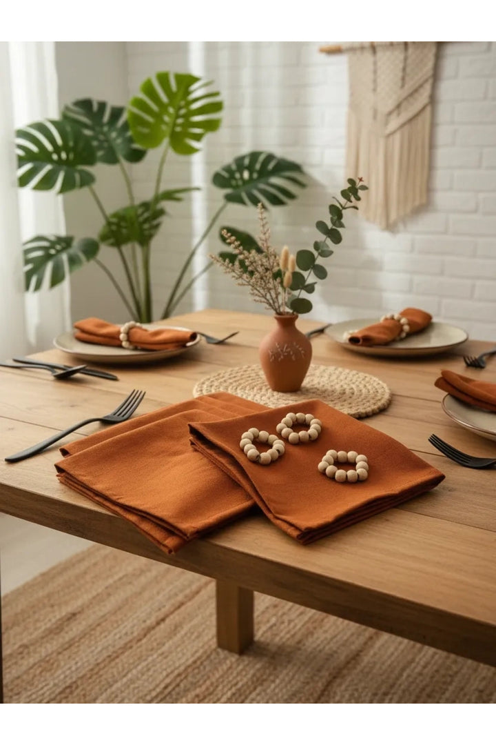 Tarçın Premium Peçete Takımı 6lı (TOKA HEDİYELİ) 40x40