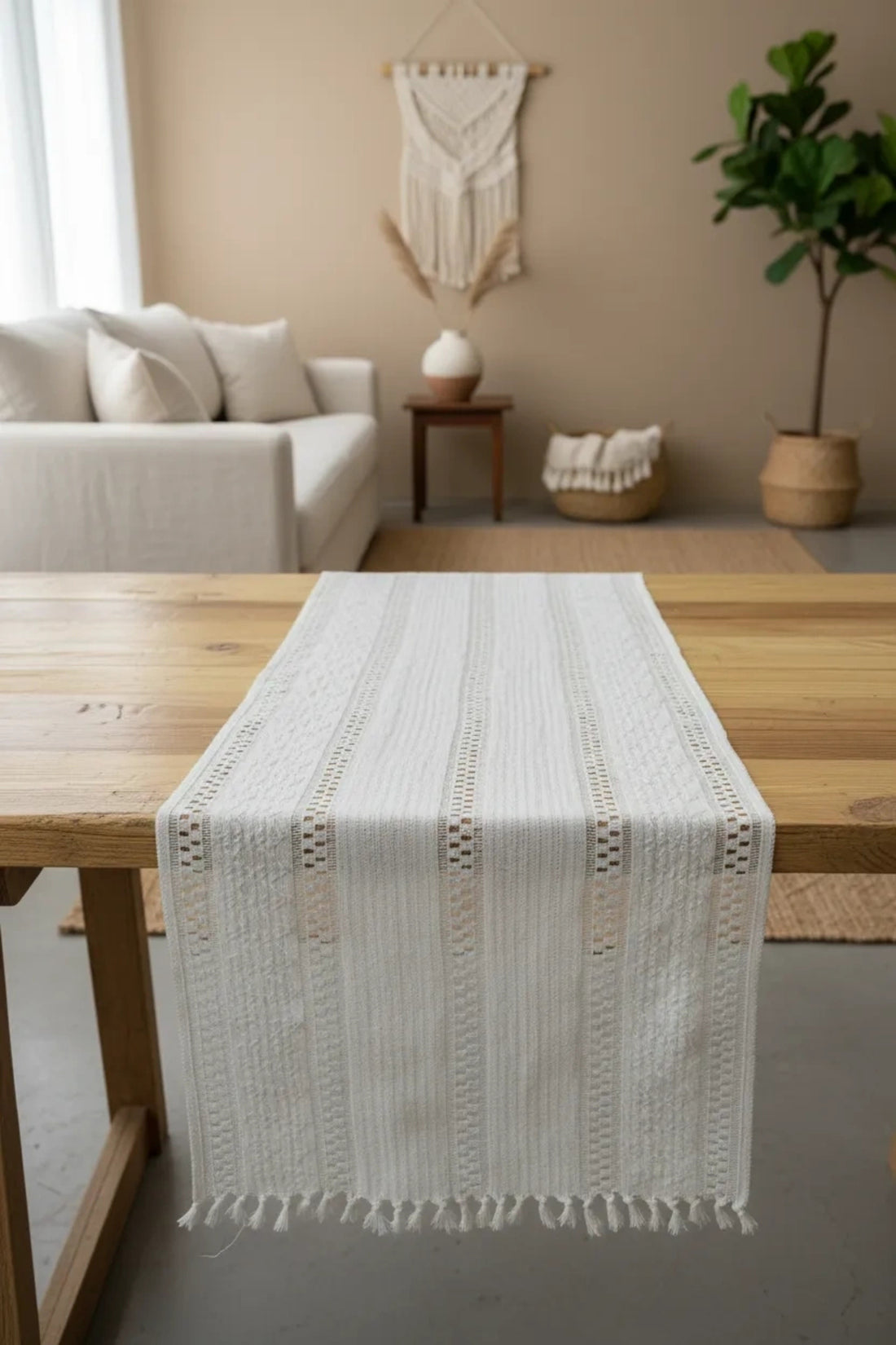 Ham Dantel Örme 2 Lİ Runner Masa Örtüsü 35 x 80