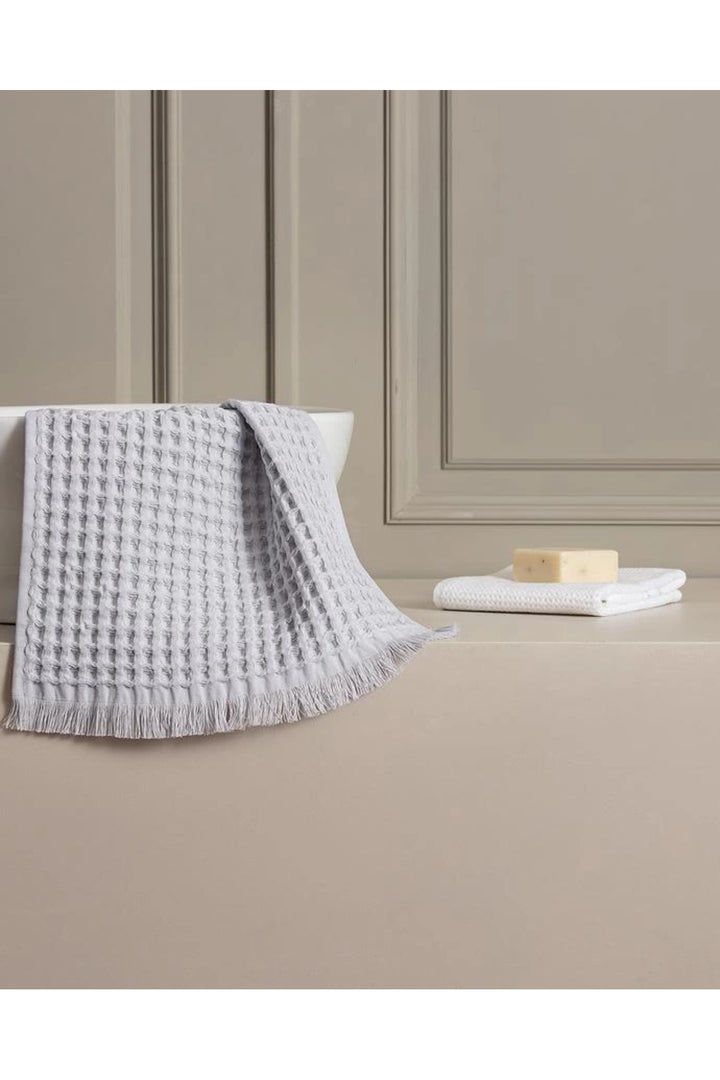 3’lü Gri Pamuklu Havlu Seti – 30x45, 50x90, 80x160 cm – Yumuşak ve Emici