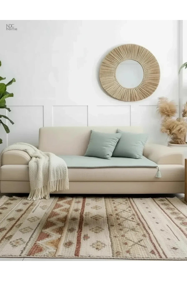 Yeşil Premium Keten Evcil Hayvan Dostu Keten Koltuk Pedi / Şilte [Kırlentli] (80X180)